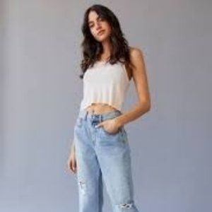 Urban Outfitters Light Blue Straight Leg Jeans